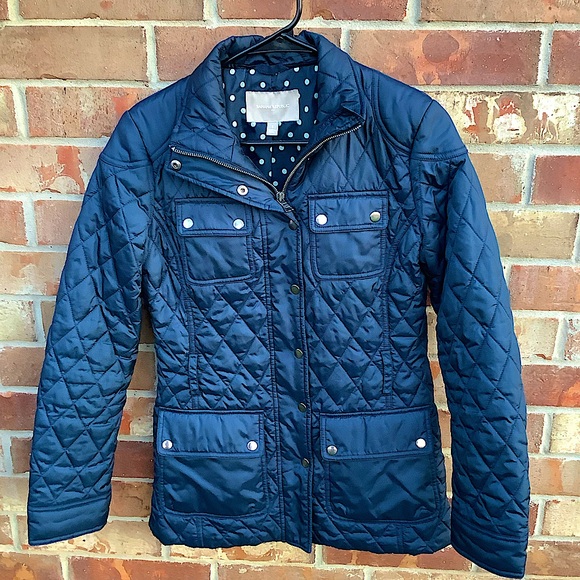 Banana Republic Jackets & Blazers - Banana Republic Jacket Women's Size Small Quilted Puffy Coat Navy Blue